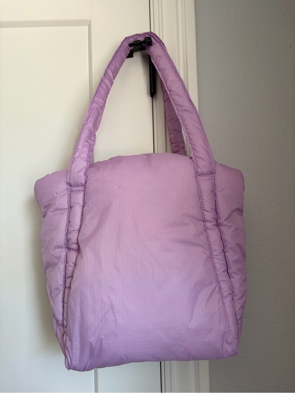 NWT BAGGU Puffy Mini Tote Lilac - Picture 2 of 4